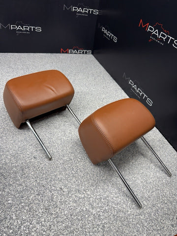 2001-2006 BMW E46 M3 Convertible Cinnamon Rear Headrests Head Rests Pair OEM
