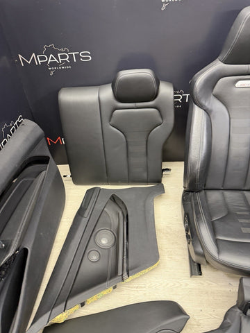 BMW F82 M4 15-20 Merino Black Leather Front Seats Rear Seats Door Cards