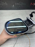 01-06 BMW E46 M3 Side View Mirrors Pair Silver Grey Ac Schnitzer *Cracked*