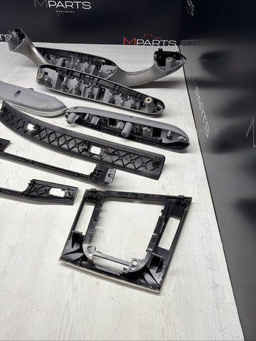 01-06 BMW E46 3 Series M3 Coupe Interior Armrests Trim Set Aluminum *Tab