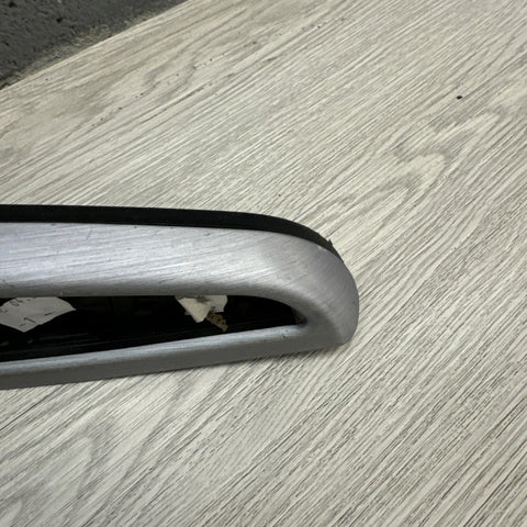 01-06 BMW OEM E46 M3 Brushed Aluminum/Black Vert Trim Armrest Left Driver Rear