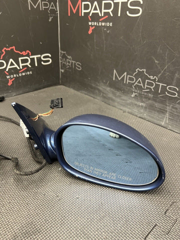 01-06 BMW E46 M3 Right Left Side View Mirrors Pair Topaz Blue
