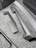 01-06 BMW E46 M3 Coupe Interior Armrests Trim Set Brushed Aluminum *4 Tabs