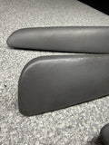 01-06 BMW E46 M3 Convertible Door Arm Rest Armrest Pads Dove Grey *2 Broken Tabs