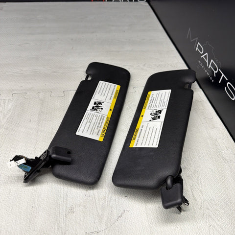 BMW F83 M4 15-20 Vinyl Black Sun Visor Pair OEM