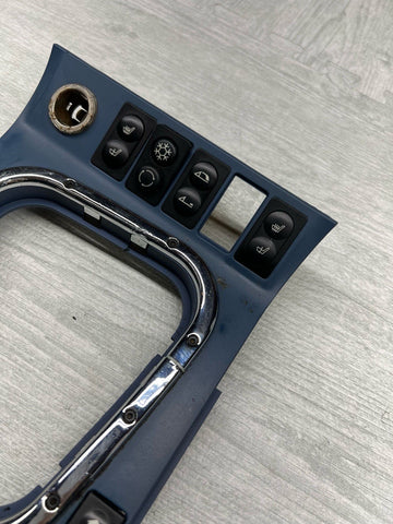 BMW Z3 M Z3M CENTER CONSOLE SHIFTER TRIM W/CHROME RING ESTORIL BLUE