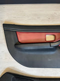 96-02 BMW Z3M Front Door Cards Panels Covers Trims Leather Imola Red