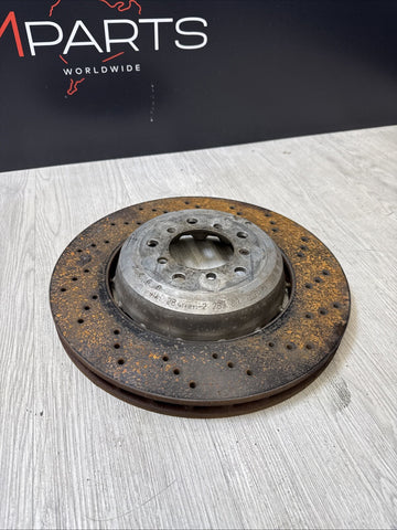 BMW M3 Front Right Cross Drilled Brake Rotor E90 E92 E93 1M Oem 2008-2013