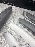 01-06 BMW E46 M3 Coupe Interior Armrests Trim Set Brushed Aluminum *4 Tabs