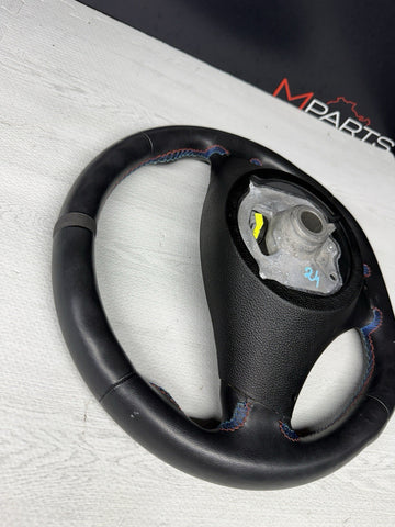 BMW 08-13 E90 E92 E93 M3 Manual Flatbottom Steering Wheel Leather Rewrapped