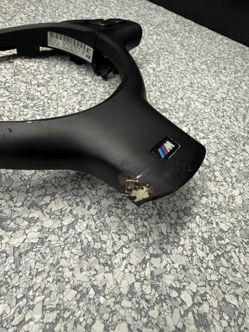 OEM 01-06 BMW E46 M3 Upper & Lower Steering Wheel Trim Cover Plate Black