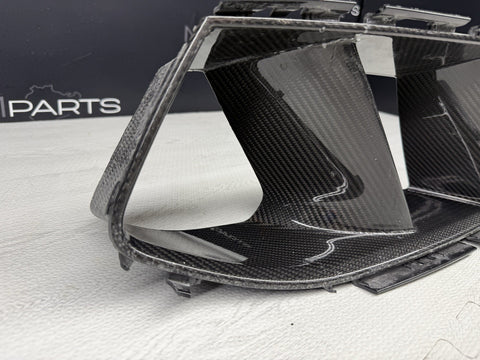 21-26 BMW G80 G82 G83 M3 M4 Carbon Fiber Air Ducts Scoops Vents Set OEM *Cracks