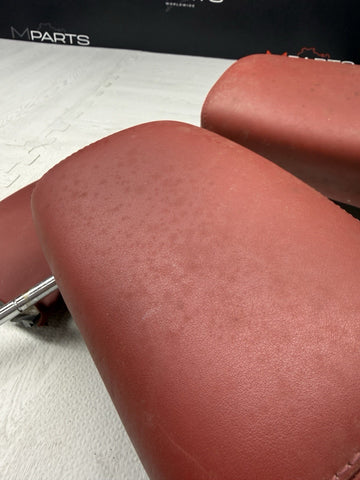 2001-2006 BMW E46 M3 Convertible Imola Red Rear Headrests Head Rests Pair OEM