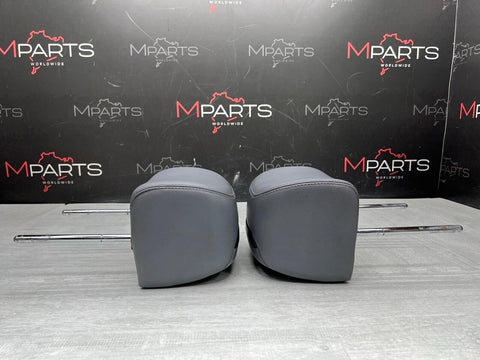 2001-2006 BMW E46 M3 Convertible Grey Rear Headrests Head Rests Pair OEM