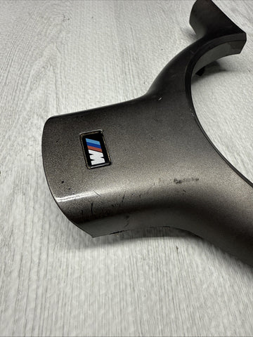 OEM 01-06 BMW E46 M3 Lower Steering Wheel Trim Cover Plate Titan Shadow Grey