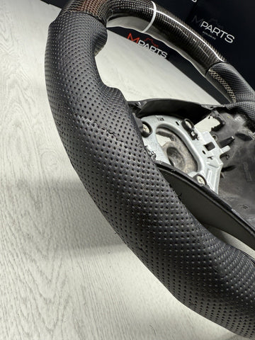 Carbon Fiber Custom BMW 08-13 E90 E92 E93 M3 Leather Steering Wheel DCT