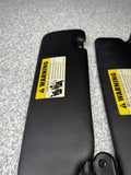 07-13 BMW E93 CONVERTIBLE 328I 335I M3 Left & Right Sun Visor Pair Black OEM