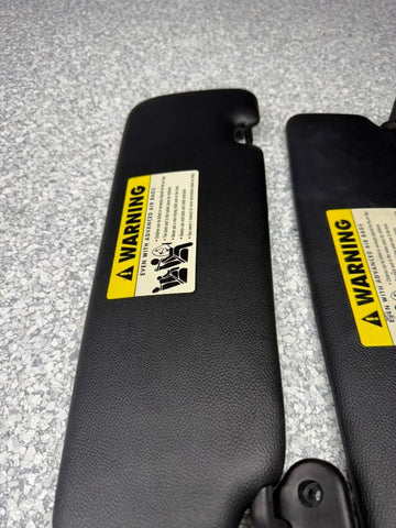 07-13 BMW E93 CONVERTIBLE 328I 335I M3 Left & Right Sun Visor Pair Black OEM
