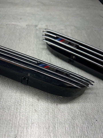 01-06 BMW E46 M3 Left Right Fender Vent Grilles Grills Trims Chrome Genuine OEM
