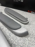 01-06 BMW E46 M3 Coupe Interior Armrests Trim Set Brushed Aluminum *4 Tabs
