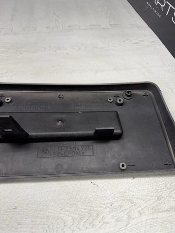 BMW E46 M3 01-06 Front License Plate Cover Base Bracket 51112694726 Jet Black