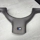 OEM 01-06 BMW E46 M3 Lower Steering Wheel Trim Cover Plate Wrapped Grey