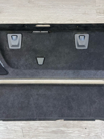 13-16 BMW F10 M5 REAR DECK SPEAKER COVERS PARCEL SHELF COVER PANEL ALCANTARA OEM
