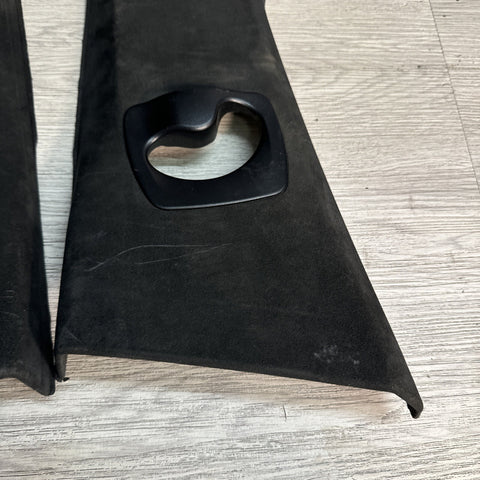 11-17 BMW F10 528 535 550 M5 INTERIOR B-PILLARS TRIMS COVERS ALCANTARA PAIR