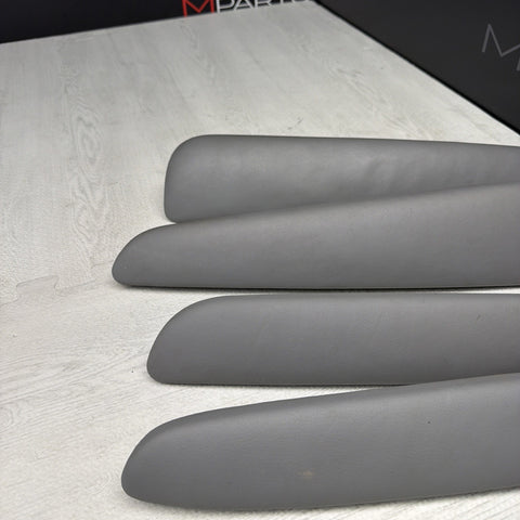 01-06 BMW OEM E46 M3 Coupe Trim Armrest Pads Set Gray Grey 8238622 *Notes*
