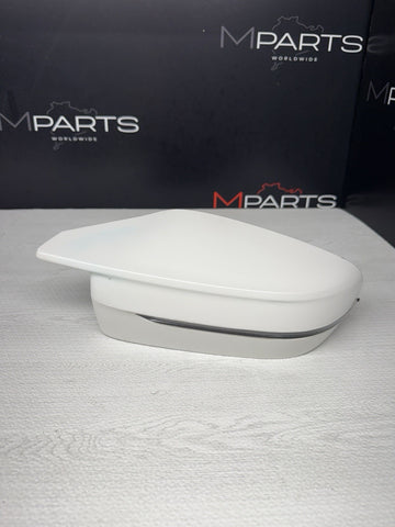 21-26 BMW G80 M3 Sedan Front Left Side Mirror Cap Cover + Light Alpine White