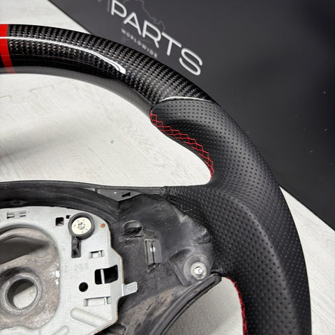 08-13 BMW E90 E92 E93 M3 OHC Carbon fiber Steering Wheel Tri Stitched Manual