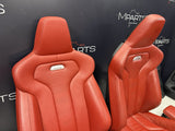 OEM 15-20 BMW F82 M4 LEATHER SEAT SEATS CUSHION INTERIOR SET SAKHIR ORANGE