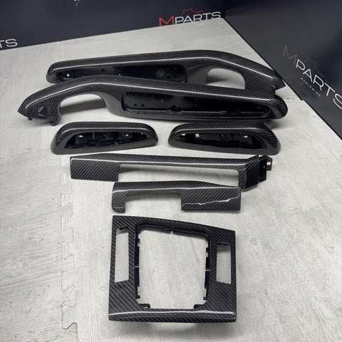 01-06 BMW E46 M3 Convertible Interior Armrests Trim Carbon Fiber *Notes*
