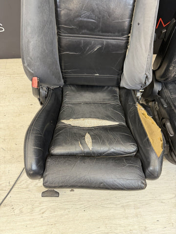 1983-1993 BMW E30 318i 320i 323i 325i Sport Seat Set Black Leather *Notes*