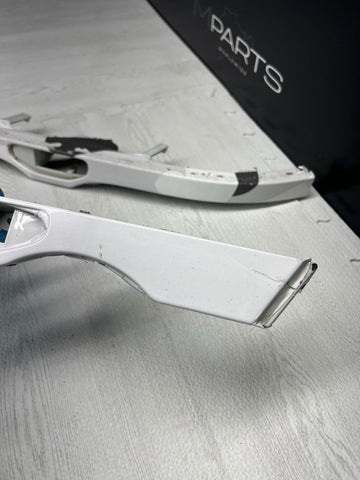 BMW E46 M3 01-06 FRONT HEADLIGHT TRIMS MOLDINGS PAIR ALPINE WHITE