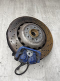 BMW 13-16 F10 M5 REAR RIGHT KNUCKLE HUB SPINDLE + ROTOR + CALIPER 34212284434