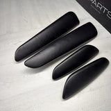 01-06 BMW E46 M3 Convertible Door Upper Arm Rest Armrest Pads Black *Notes*