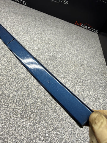 BMW E46 325 330 M3 Roof Rack Molding Rail Gutter Trim Right Passenger Topaz Blue