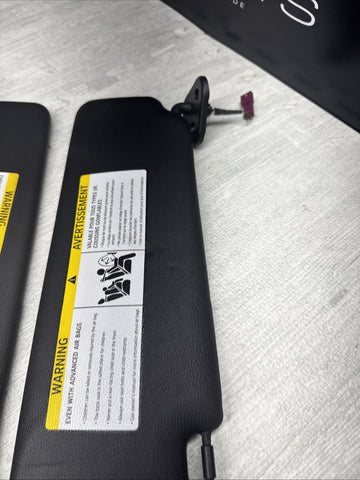 07-13 OEM BMW E88 E93 128 328 335 M3 Convertible Sun Visor Black Pair SET