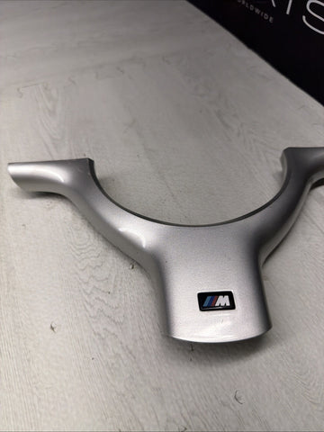 OEM 01-06 BMW E46 M3 Lower Steering Wheel Trim Cover Plate Grey