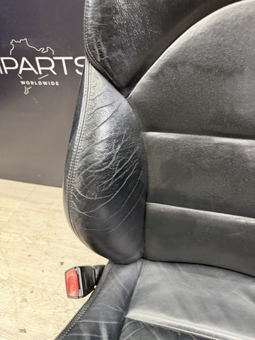 BMW E46 M3 Coupe Front Sport Seats Pair Black Napa Leather 2001-2006 OEM *Notes*