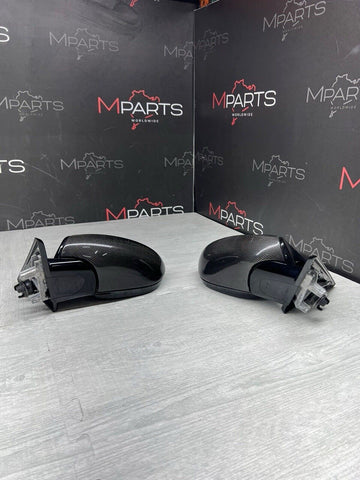 BMW 08-11 E90 M3 SEDAN FRONT SIDE EXTERIOR DOOR MIRRORS PAIR CARBON FIBER CAPS