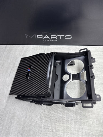 BMW G06 X6 F96 X6M Cup Holder Center Console 5A34FD9 Carbon Fiber Slider Tray