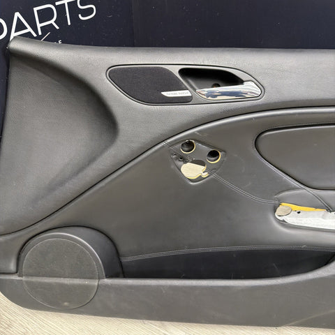 01-06 BMW E46 M3 FRONT PASSENGER RIGHT SIDE DOOR PANEL CARD BLACK OEM