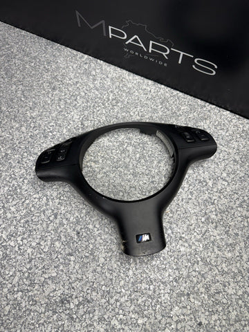 OEM 01-06 BMW E46 M3 Upper & Lower Steering Wheel Trim Cover Plate Black