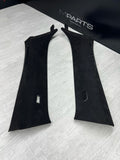 18-24 BMW F92 F93 M8 Front A Pillars Covers Trims Alcantara OEM Pair