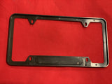 License Plate Frame BMW Power Supercharged Black Plastic Front Rear Cover