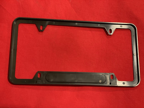 License Plate Frame BMW Power Supercharged Black Plastic Front Rear Cover
