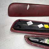 01-06 BMW E46 M3 Convertible Door Upper Arm Rest Armrest Pads Imola Red *Notes*