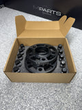 NEW 15mm 5x112 66.56mm Wheel Spacer Spacers Black Bolts